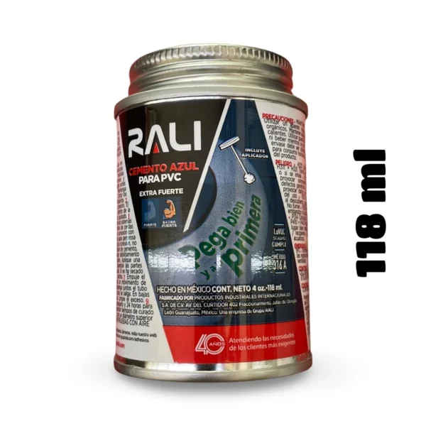 CEMENTO PARA PVC AZUL RALI 118 ML 1448