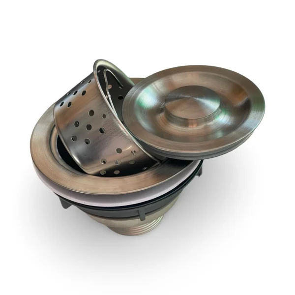 CONTRA CANASTA CON TAPON DE ACERO INOXIDABLE Y CANASTILLA CANS-003