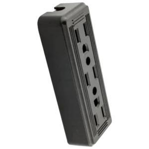 CONTACTO BASE TRIPLE NEGRO REFORZADO IRROMPIBLE LATON ER-743