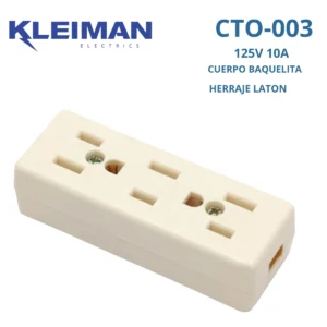 CONTACTO TRIPLE TIERRA MARFIL CTO-003