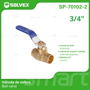 VALVULA ESFERA SOLDABLE 3/4 COBRE SP-70102-2