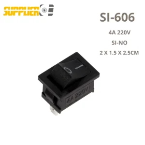 INTERRUPTOR BALANCIN si-no  4A 220V NEGRO SI-606