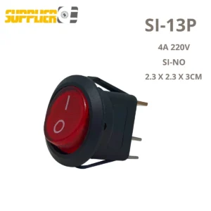 INTERRUPTOR BALANCIN  4A 220V REDONDO C/ PILOTO SI-13P
