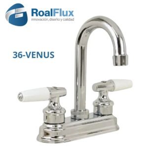 MEZCLADORA PARA LAVABO 4 PALANCAS CUELLO ALTO 36-VENUS ROALFLUX