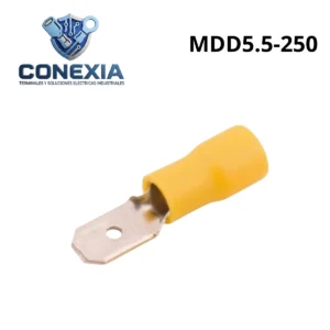 TERMINAL AISLADA AMARILLA MACHO MDD5.5-250 BOLSA CON 10 PZS