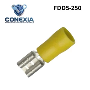 TERMINAL AISLADA HEMBRA AMARILLA FDD5-250 BOLSA CON 10 PZAS