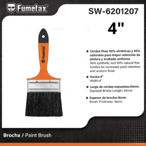 BROCHA NARANJA FUMETAX ( 4 ) SW-6201207