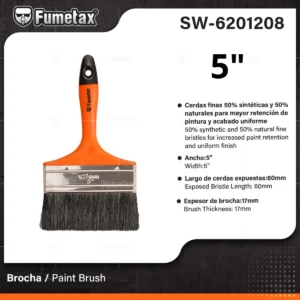 BROCHA NARANJA FUMETAX ( 5 ) SW-6201208
