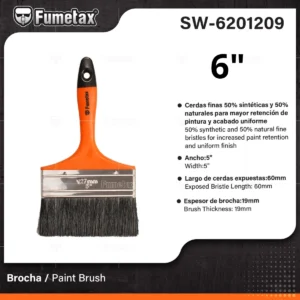 BROCHA NARANJA FUMETAX ( 6 ) SW-6201209