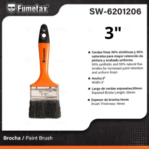BROCHA NARANJA FUMETAX ( 3 ) SW-6201206