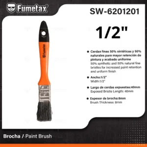 BROCHA NARANJA FUMETAX ( 1/2 ) SW-6201201