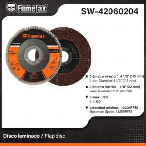 DISCO LAMINADO FUMETAX GRANO 120 SW-42060204