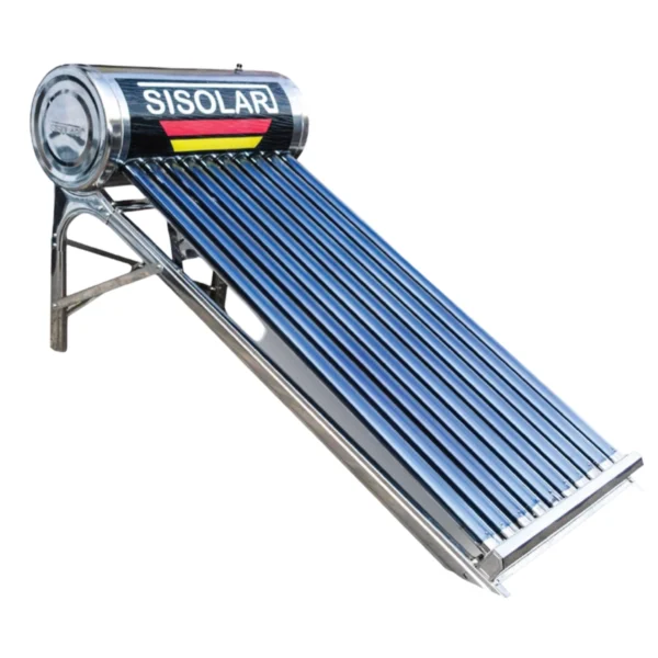 CALENTADOR SOLAR ( 10 TUBOS ) ACERO INOX BASE Y TANQUE SISOLAR