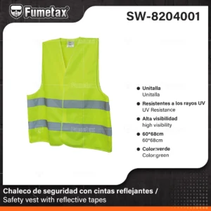 CHALECO DE SEGURIDAD FUMETAX AMARILLO SW-8204001