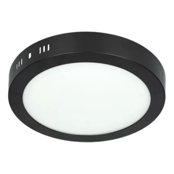 LUMINARIO LED 12W SOBREPONER ARO NEGRO LUZ BLANCA S72W12
