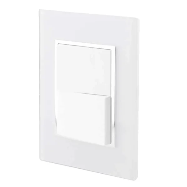 PLACA VENECIA BLANCO APAGADOR DOBLE 4475 SANELEC