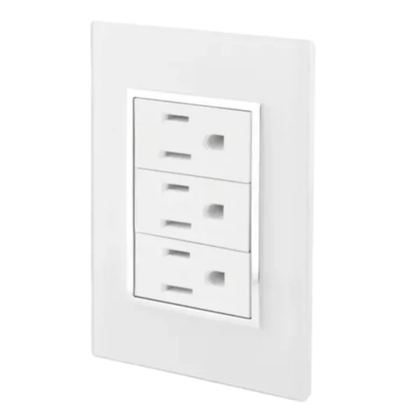 PLACA VENECIA BLANCO CONTACTO TRIPLE 4476 SANELEC