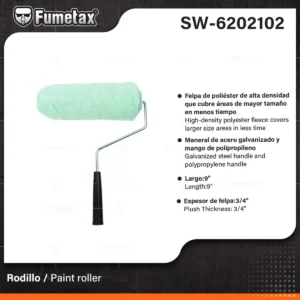 RODILLO PARA PINTAR LISO FUMETAX 9" SW-6202102