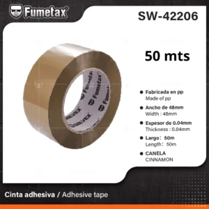 CINTA DE EMPAQUE CANELA 48MM X 50 METROS SW-42206
