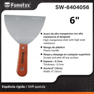 ESPATULA ACERO MANGO NARANJA FUMETAX 6" SW-6404056
