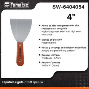 ESPATULA ACERO MANGO NARANJA FUMETAX 4 SW-6404054