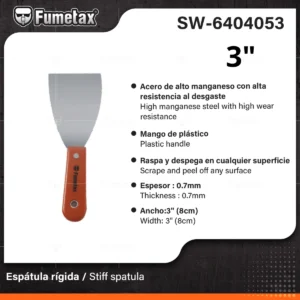 ESPATULA ACERO MANGO NARANJA FUMETAX 3 SW-6404053