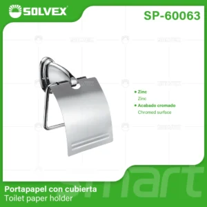 PORTA PAPEL CON CUBIERTA CROMO  SP-60063