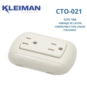 CONTACTO DUPLEX VISIBLE ITALIANO MARFIL CTO-021