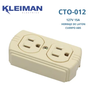 CONTACTO DUPLEX VISIBLE ATERRIZADO SOBREPONER CTO-012