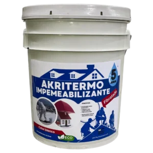 IMPERMEABILIZANTE AKRITERMO 5 AÑOS BLANCO 19 LITROS