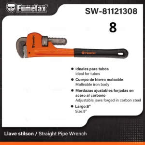 LLAVE PROFESIONAL STILSON 8 PULG. FUMETAX SW-81121308