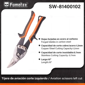 TIJERAS DE AVIACION 10" FUMETAX  IZQUIERDO SW-81400102