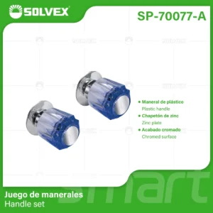 JUEGO DE MANERALES ACRILICO AZUL SOLVEX SP-70077-A