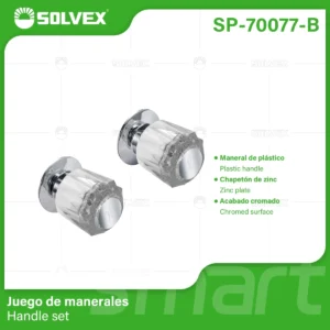 JUEGO DE MANERALES ACRILICO TRANSPARENTE SOLVEX SP-70077-B