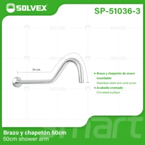 BRAZO CURVO LARGO CON CHAPETON PARA REGADERA 40 CM SP-51036-3