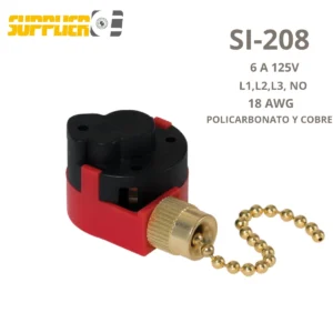 INTERRUPTOR CADENA  PARA VENTILADOR 3 NIVELES SI-208