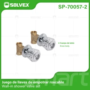 JUEGO DE LLAVES DE EMPOTRAR CARTUCHO TIPO URREA MLS ACRILICO SP-70057-2