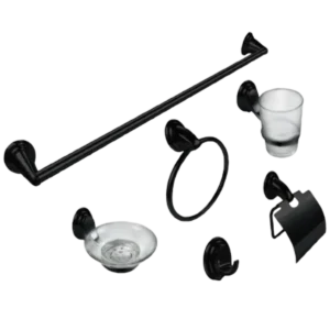 JUEGO DE ACCESORIOS 6 PZAS NEGRO SOLVEX SP-60006-N