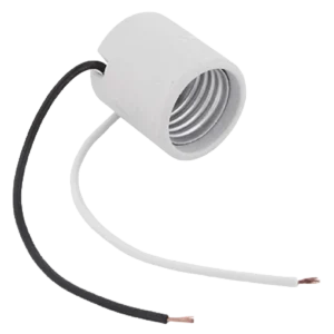 SOCKET PORCELANA CON CABLES E-26 EP-505