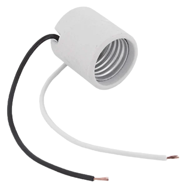 SOCKET PORCELANA CON CABLES E-26 EP-505