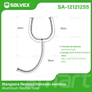 MANGUERA EN YEE FLEXIBLE LARGA 55 CM SA-12121255