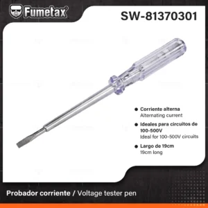 PROBADOR DE CORRIENTE TIPO DESARMADOR GRANDE SW-81370301
