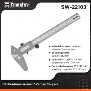 CALIBRADOR VERNIER METALICO FUMETAX SW-22103