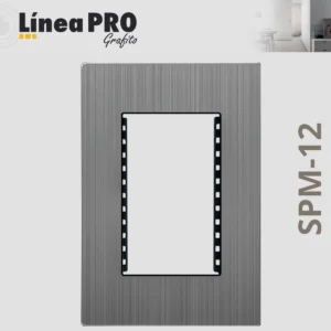 PLACA ACERO INOXIDABLE 3 VENTANAS LINEA PRO SPM-12