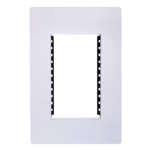 PLACA BLANCA CHASIS METALICO 3 VENTANAS LINEA PRO BLANCO SPM-12B