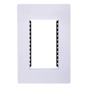 PLACA BLANCA CHASIS METALICO 3 VENTANAS LINEA PRO BLANCO SPM-12B