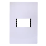 PLACA BLANCA CHASIS METALICO 1 VENTANA LINEA PRO BLANCO SPM-10B