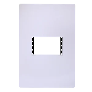 PLACA BLANCA CHASIS METALICO 1 VENTANA LINEA PRO BLANCO SPM-10B