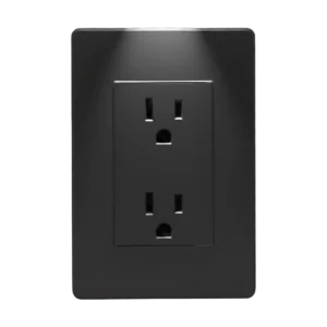 PLACA CON CONTACTO DUPLEX NEGRO LINEA PRO SPM-1204N