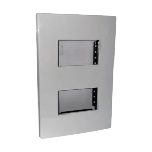 PLACA BLANCA CHASIS METALICO 2 VENTANAS LINEA PRO BLANCO SPM-11B